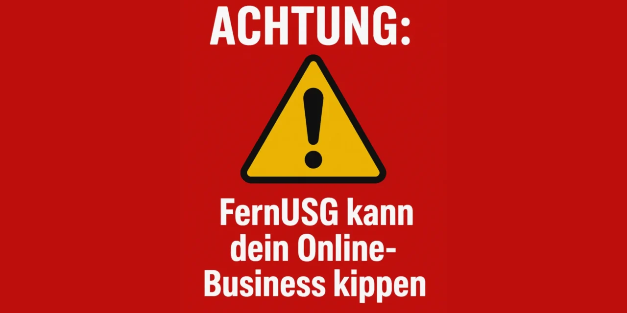 Achtung: FernUSG kann dein Online-Business kippen