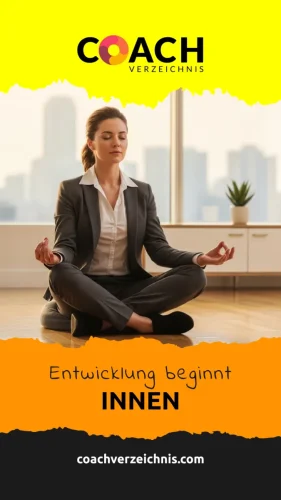 Entwicklung beginnt innen (meditierende Frau)